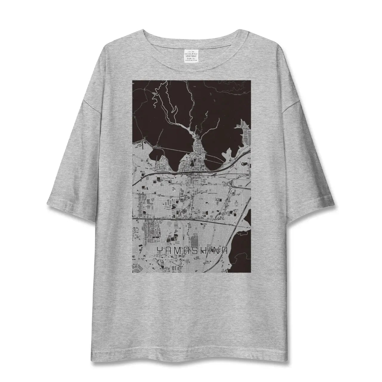 【山科(京都府)】地図柄ビッグシルエットTシャツ