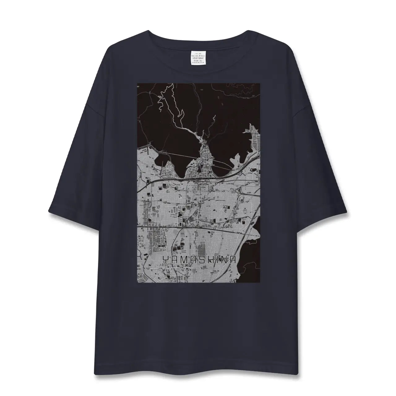 【山科(京都府)】地図柄ビッグシルエットTシャツ