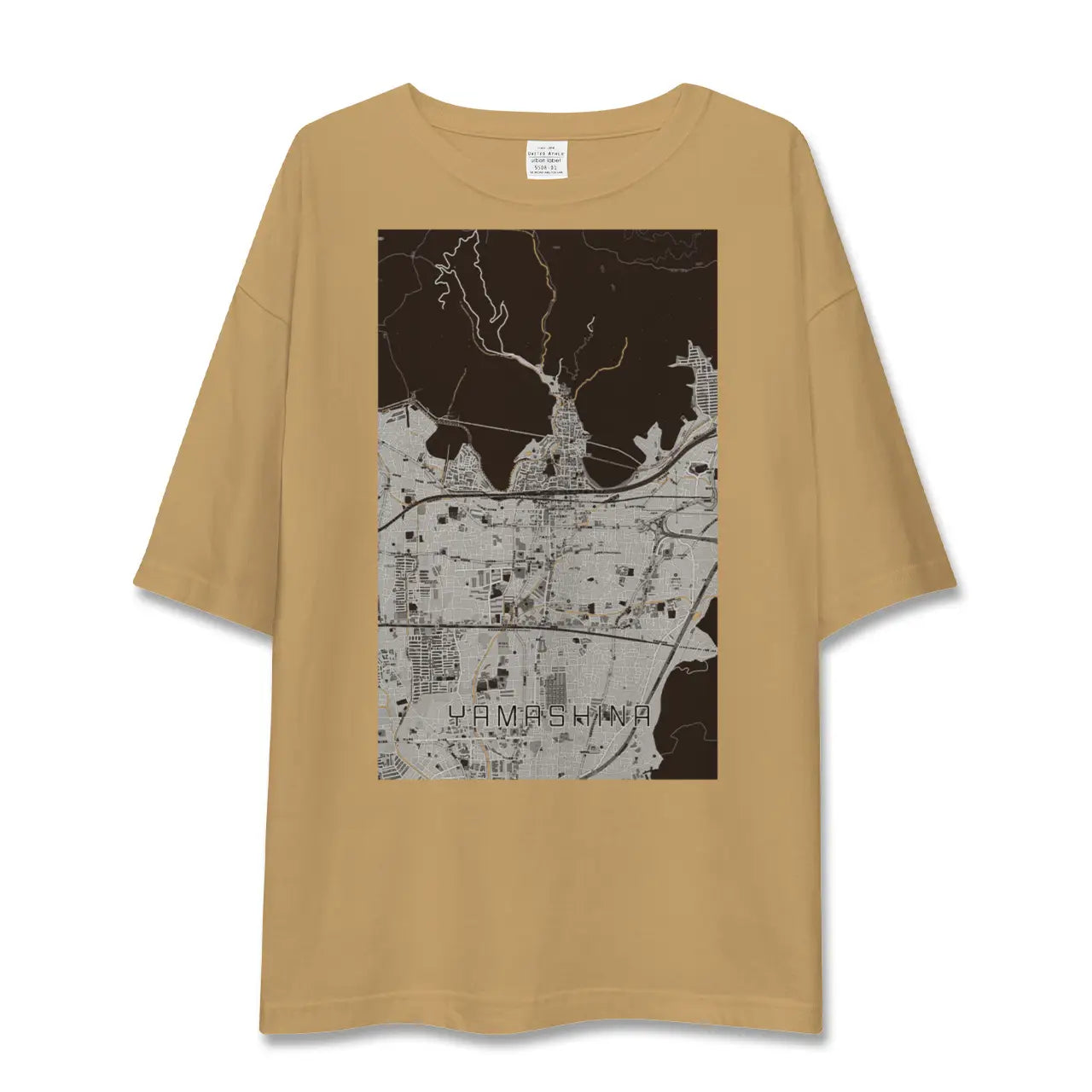 【山科(京都府)】地図柄ビッグシルエットTシャツ