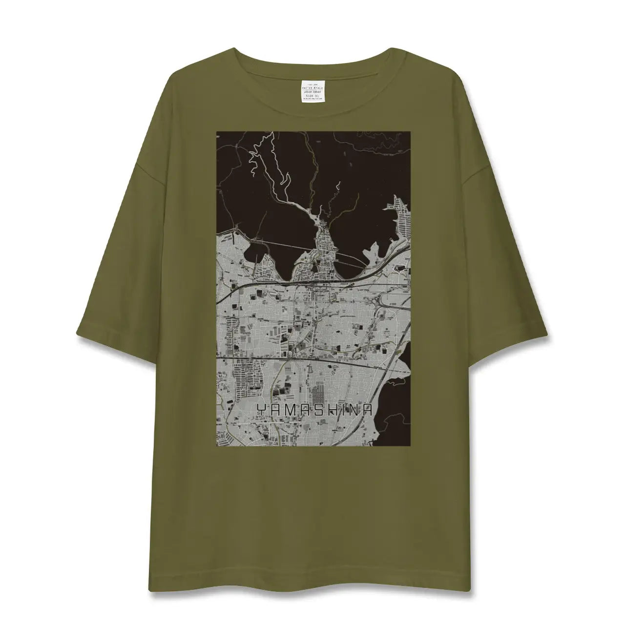 【山科(京都府)】地図柄ビッグシルエットTシャツ