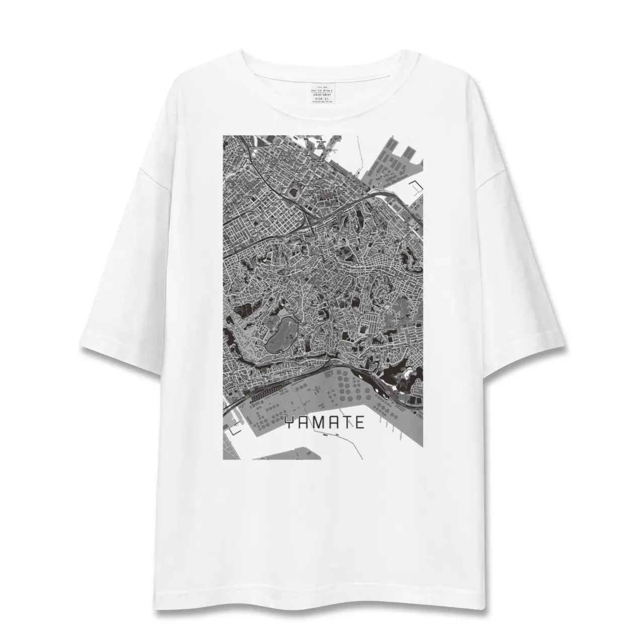 【山手(神奈川県)】地図柄ビッグシルエットTシャツ