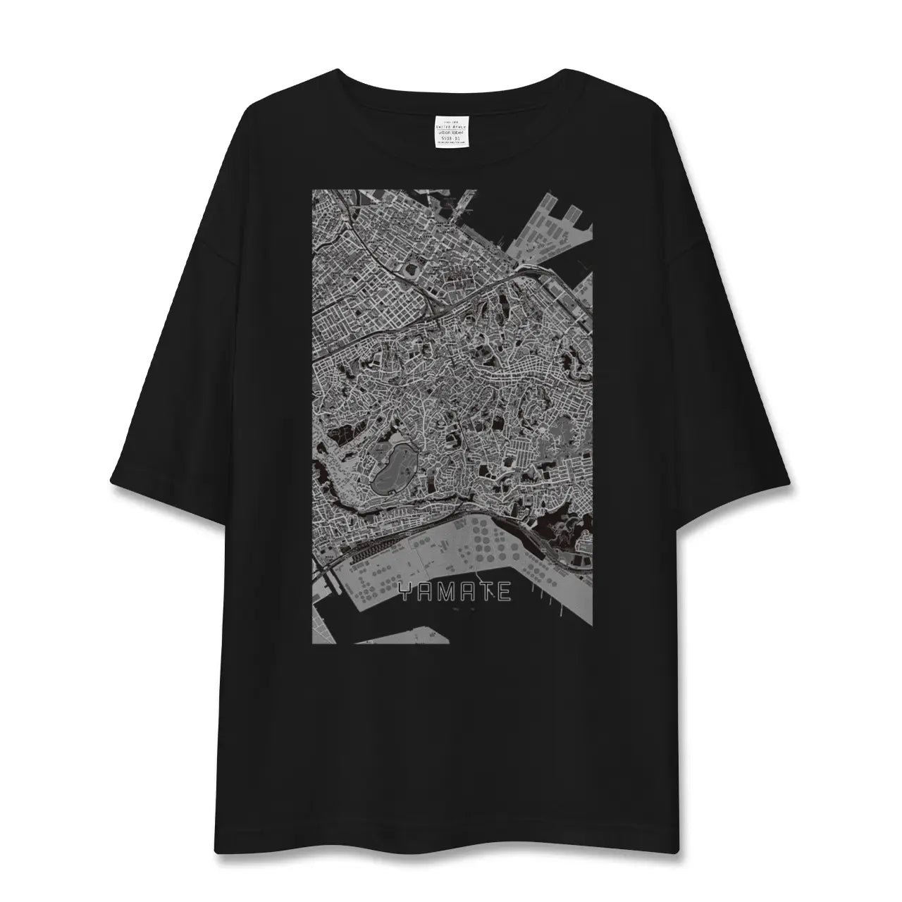 【山手(神奈川県)】地図柄ビッグシルエットTシャツ