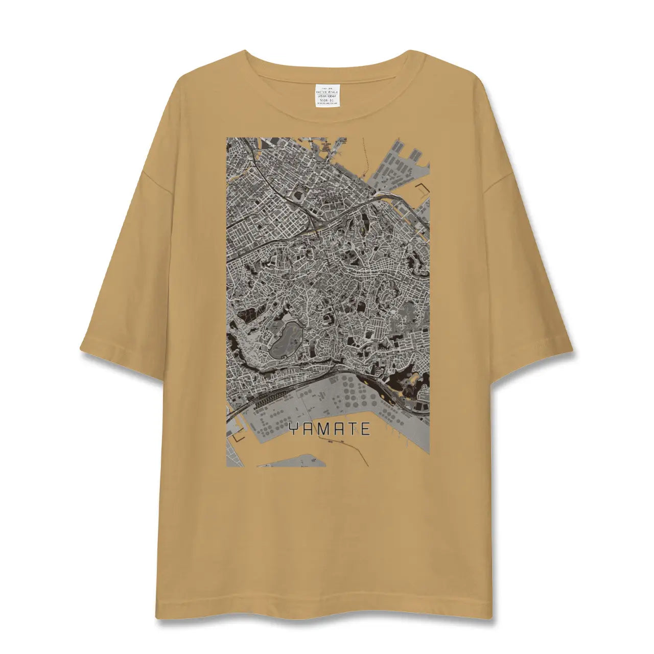 【山手(神奈川県)】地図柄ビッグシルエットTシャツ