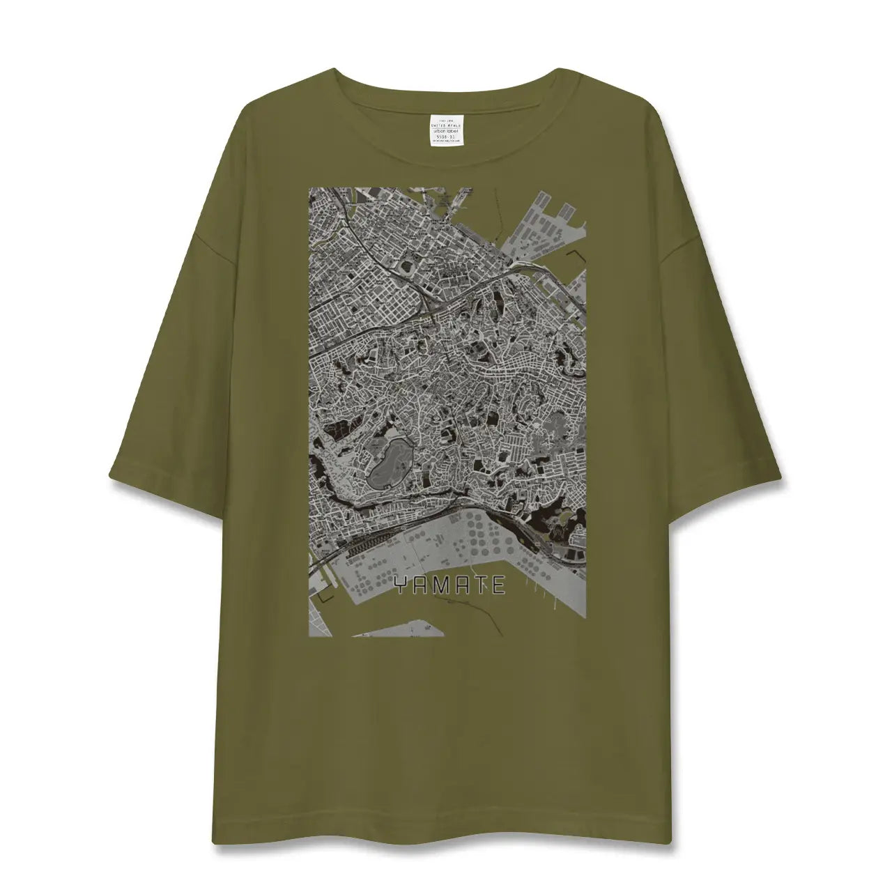 【山手(神奈川県)】地図柄ビッグシルエットTシャツ