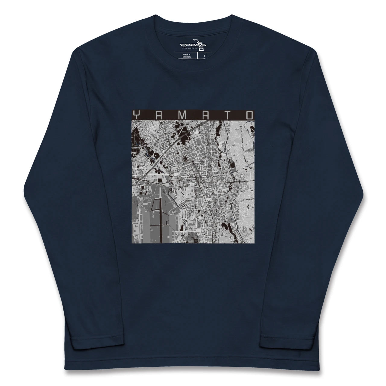 【大和(神奈川県)】地図柄ロングスリーブTシャツ