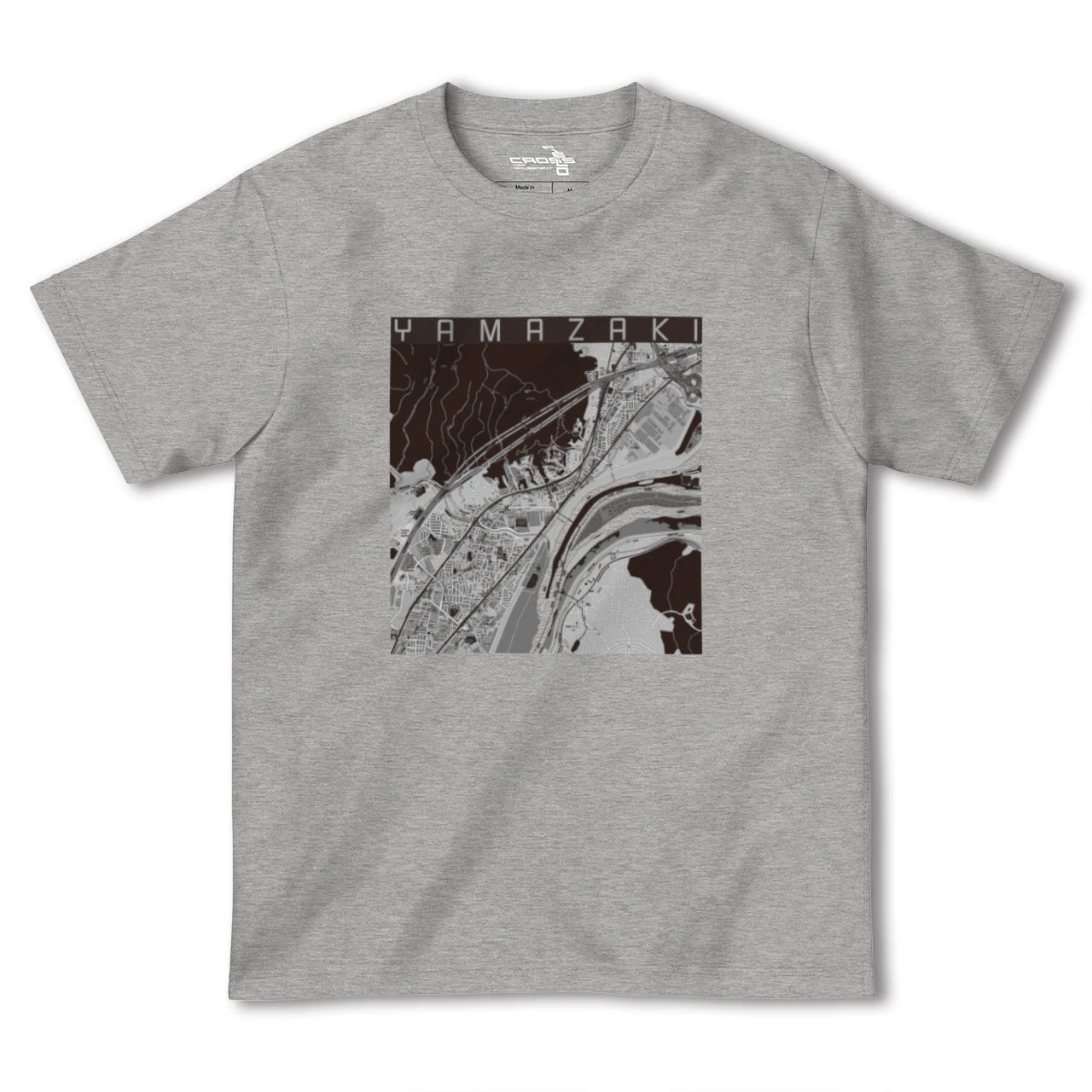 【山崎(京都府)(京都府)】地図柄ヘビーウェイトTシャツ