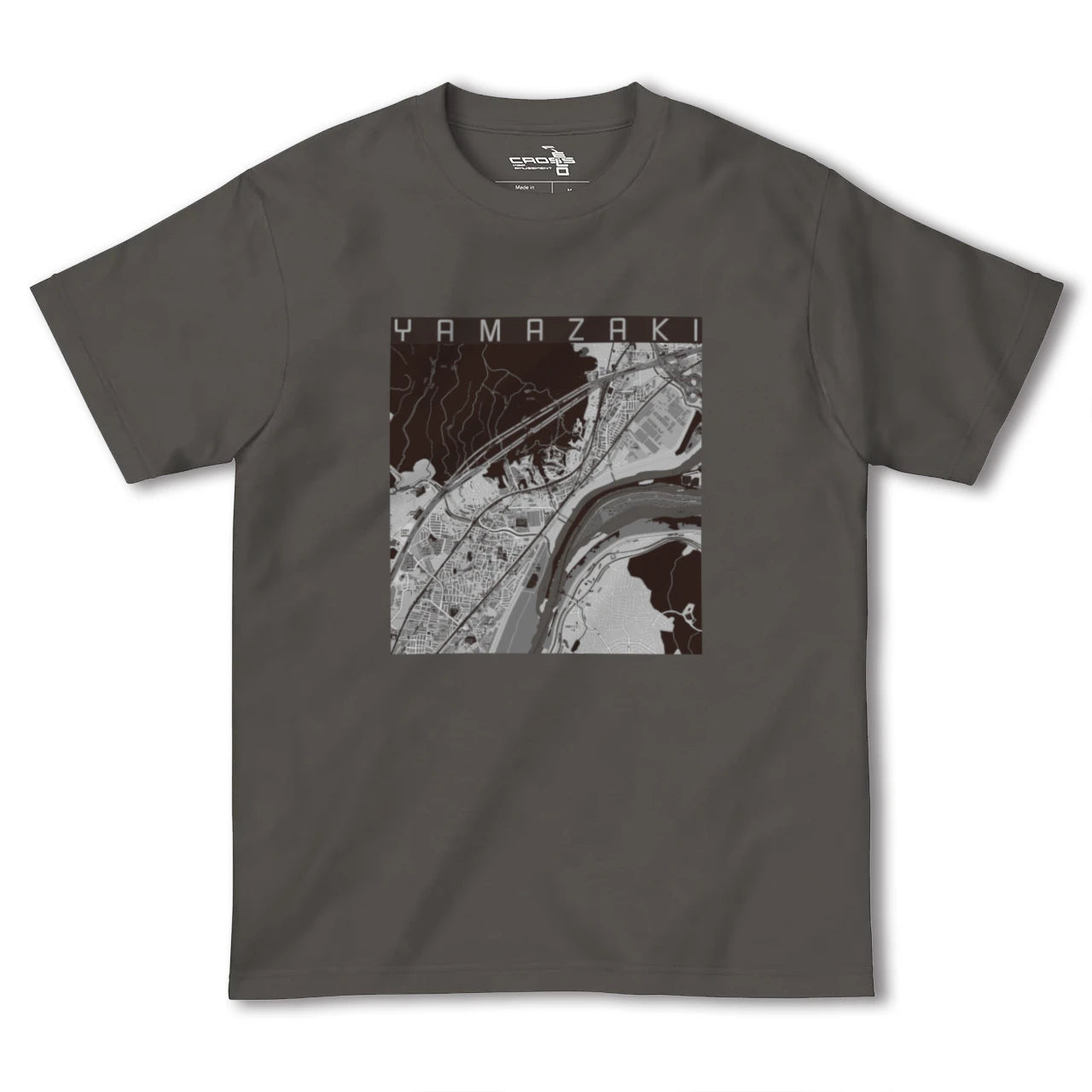 【山崎(京都府)(京都府)】地図柄ヘビーウェイトTシャツ