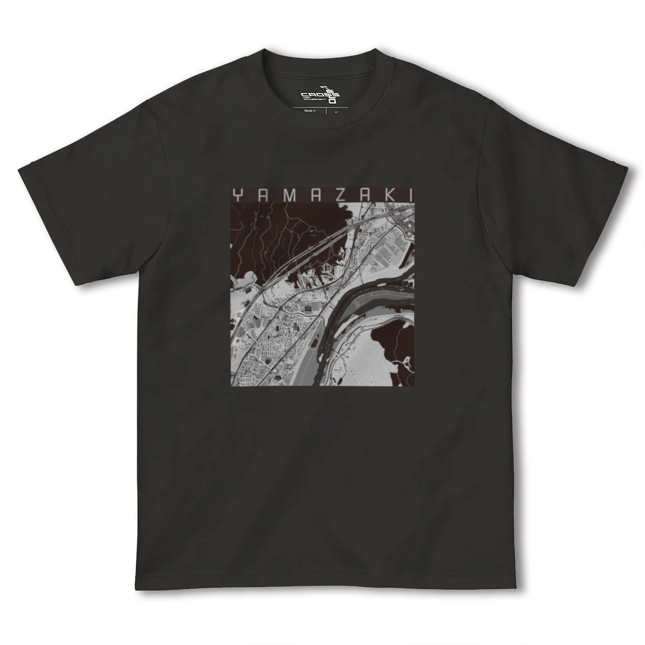 【山崎(京都府)(京都府)】地図柄ヘビーウェイトTシャツ