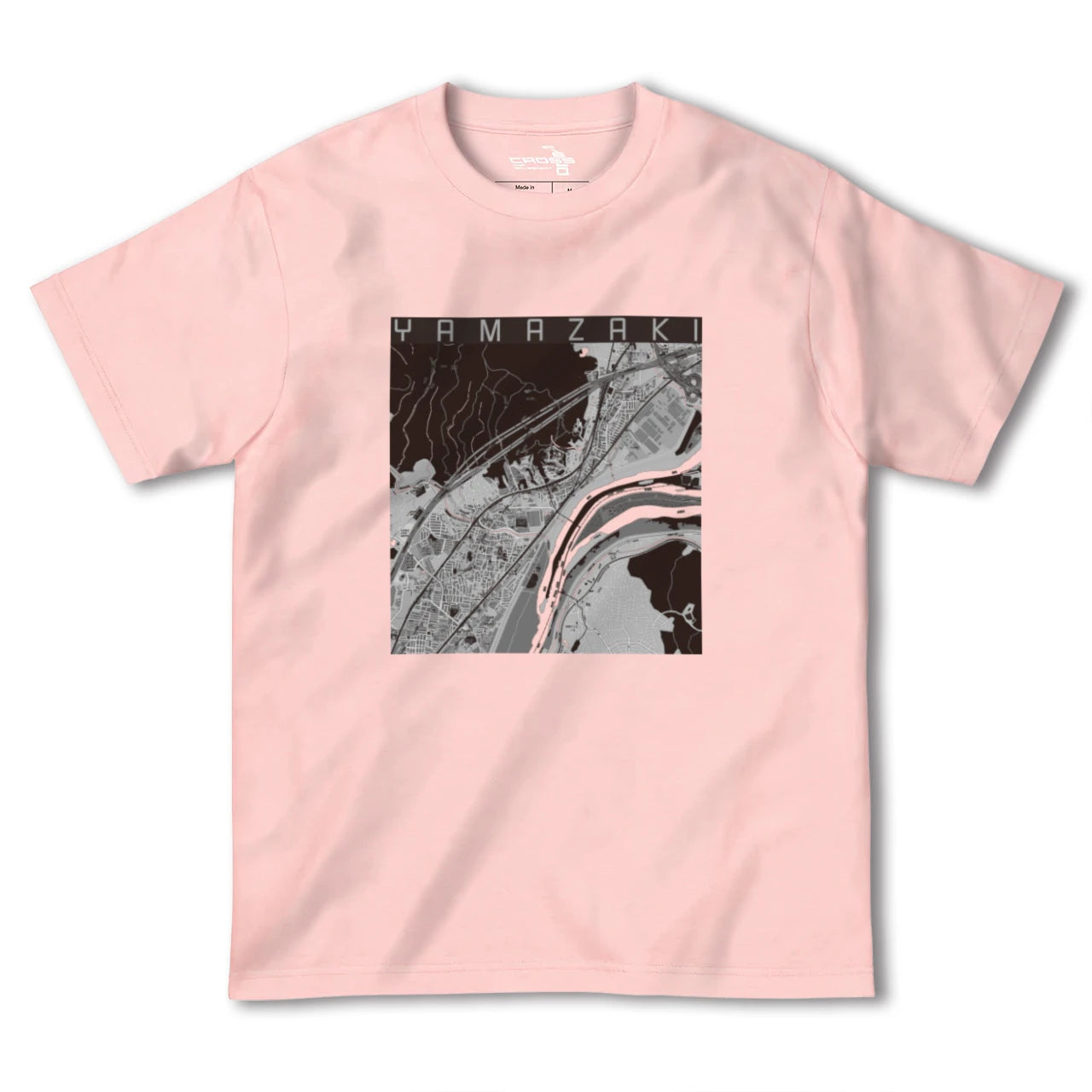 【山崎(京都府)(京都府)】地図柄ヘビーウェイトTシャツ