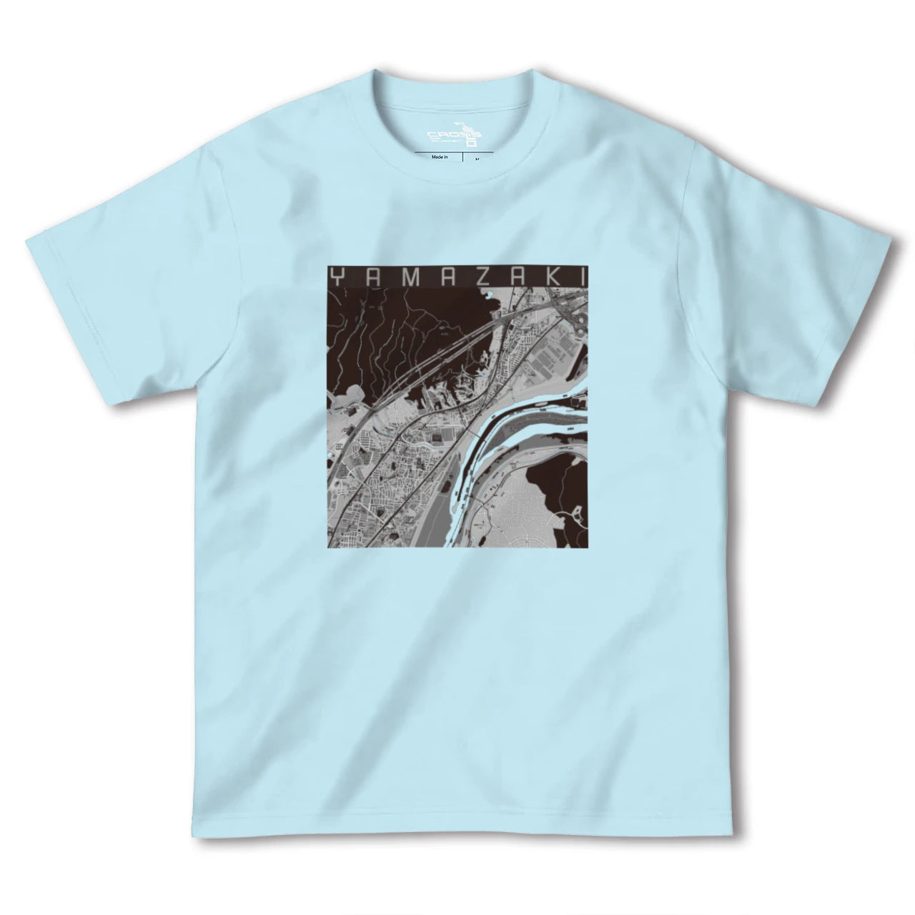 【山崎(京都府)(京都府)】地図柄ヘビーウェイトTシャツ