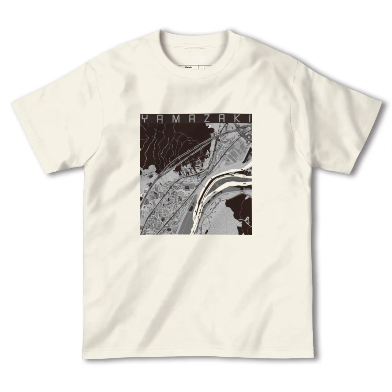 【山崎(京都府)(京都府)】地図柄ヘビーウェイトTシャツ