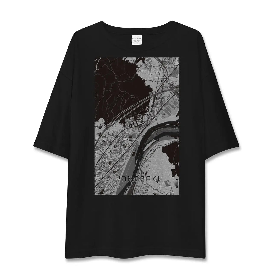 【山崎(京都府)(京都府)】地図柄ビッグシルエットTシャツ