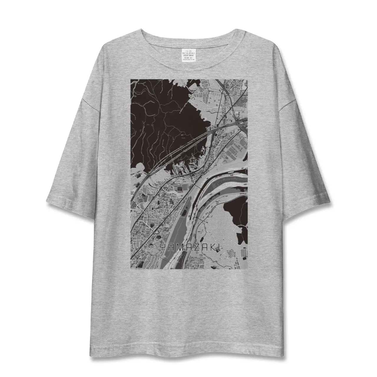 【山崎(京都府)(京都府)】地図柄ビッグシルエットTシャツ