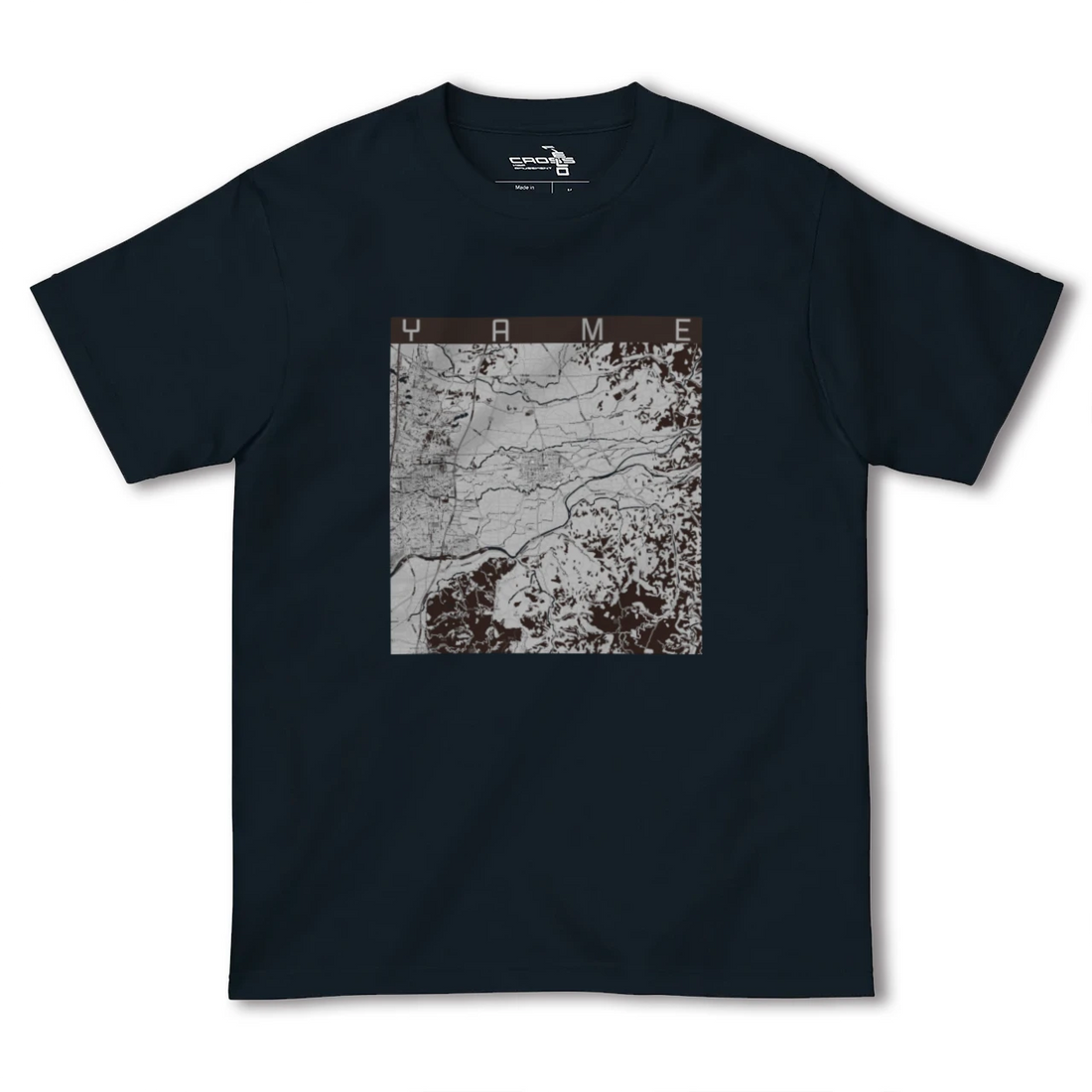 【八女(福岡県)】地図柄ヘビーウェイトTシャツ