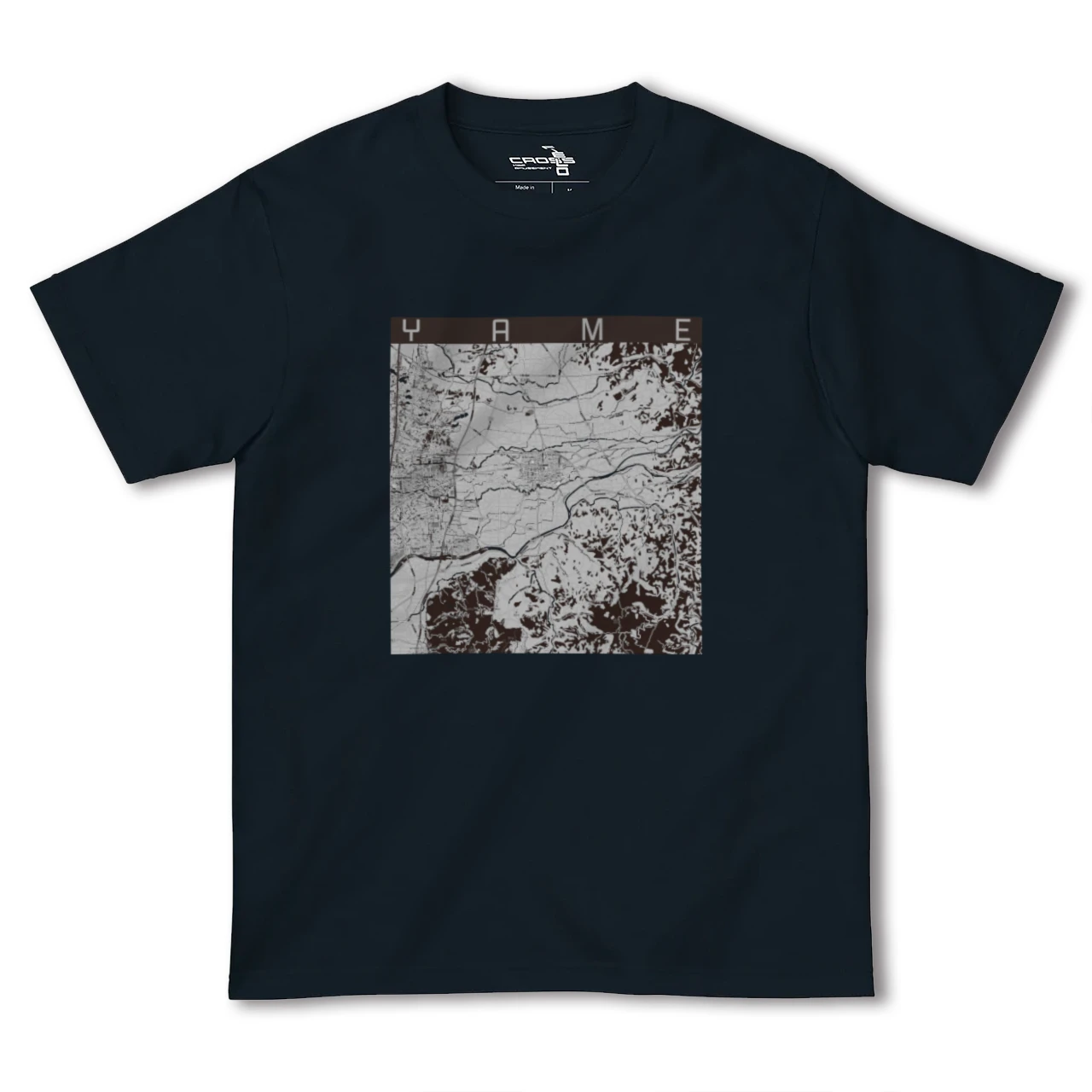 【八女(福岡県)】地図柄ヘビーウェイトTシャツ