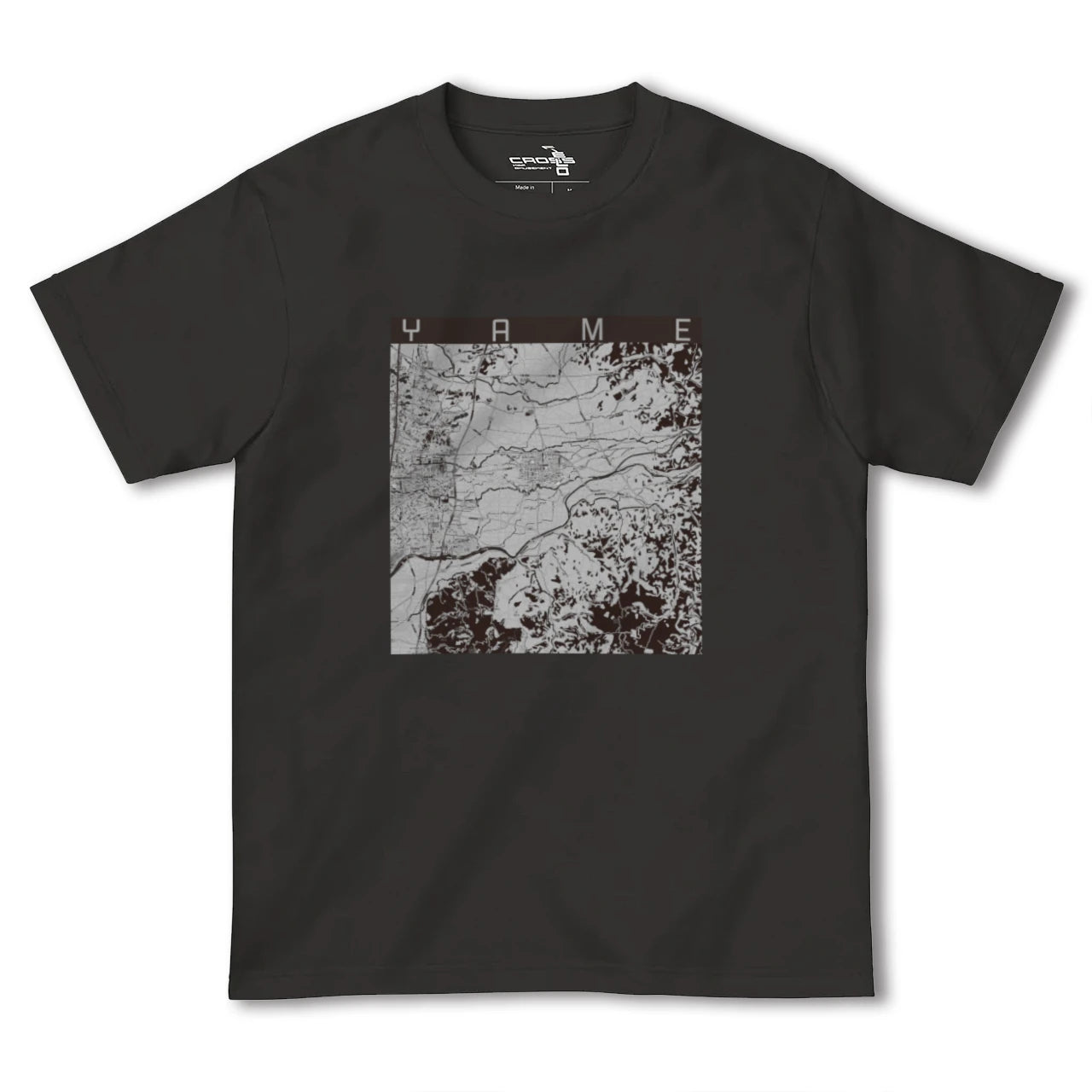 【八女(福岡県)】地図柄ヘビーウェイトTシャツ