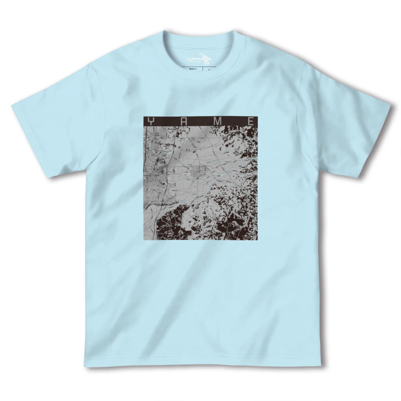 【八女(福岡県)】地図柄ヘビーウェイトTシャツ