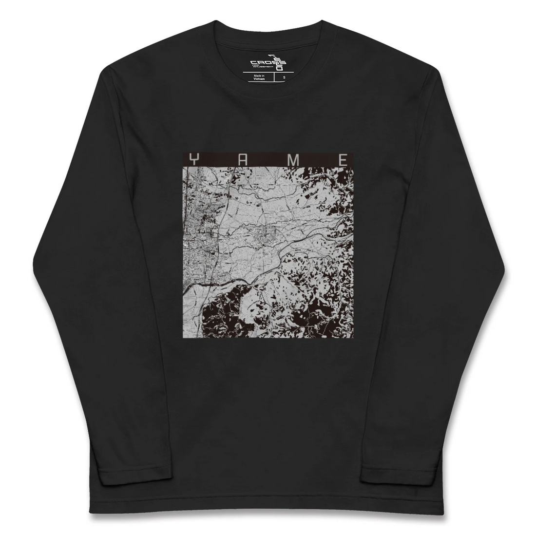 【八女(福岡県)】地図柄ロングスリーブTシャツ