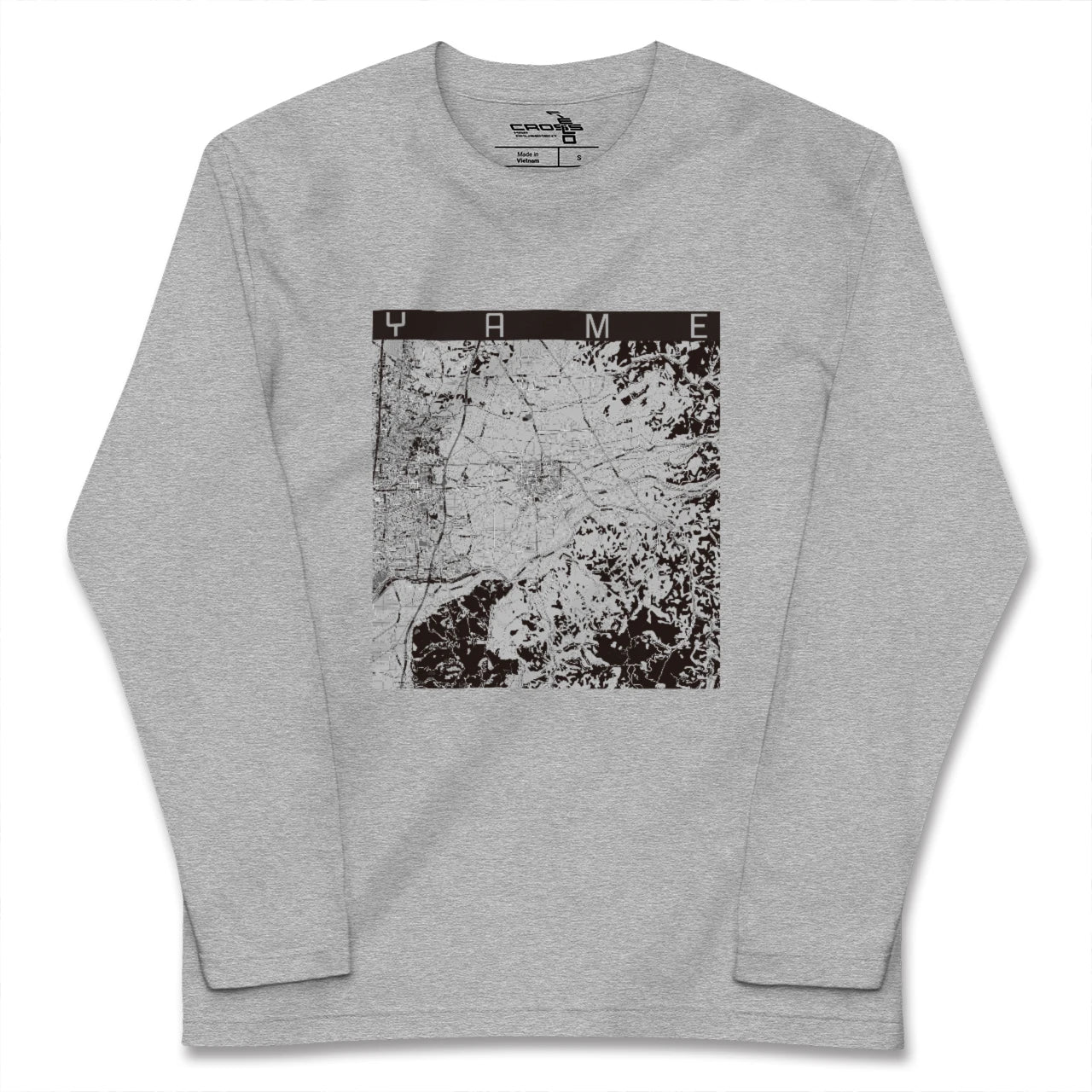【八女(福岡県)】地図柄ロングスリーブTシャツ