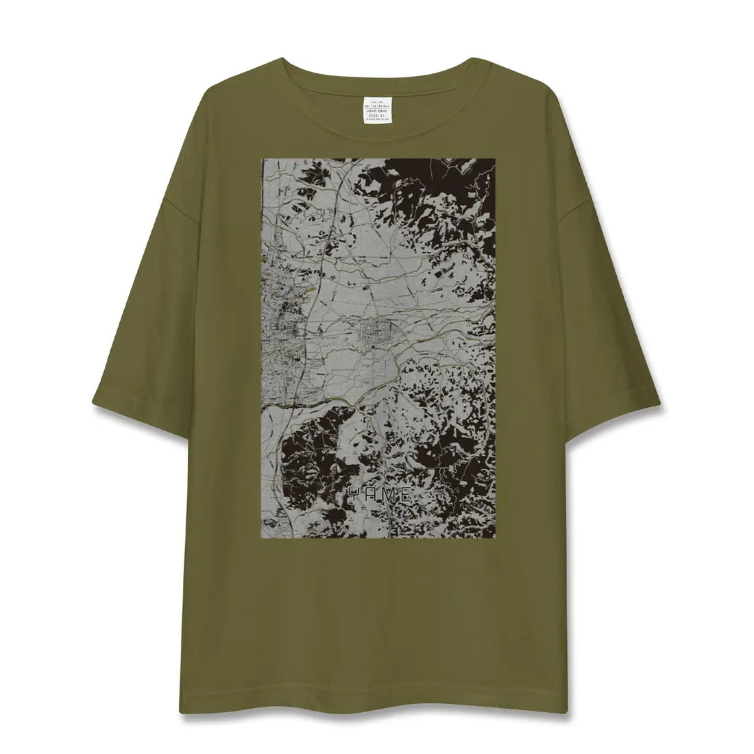 【八女(福岡県)】地図柄ビッグシルエットTシャツ