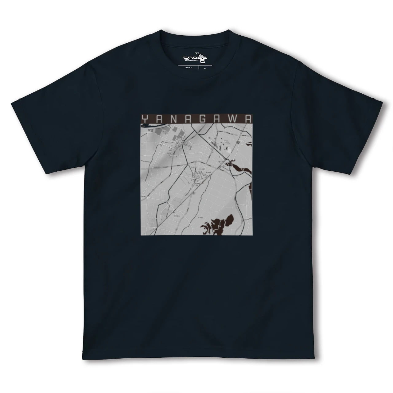 【梁川(福島県)】地図柄ヘビーウェイトTシャツ