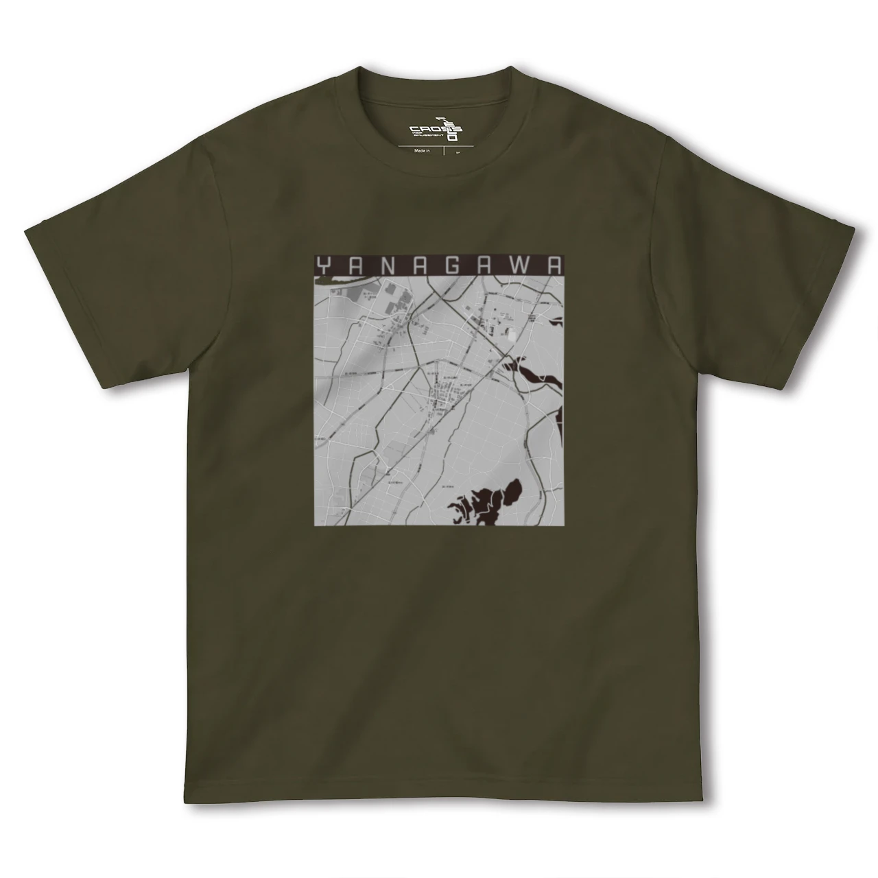【梁川(福島県)】地図柄ヘビーウェイトTシャツ
