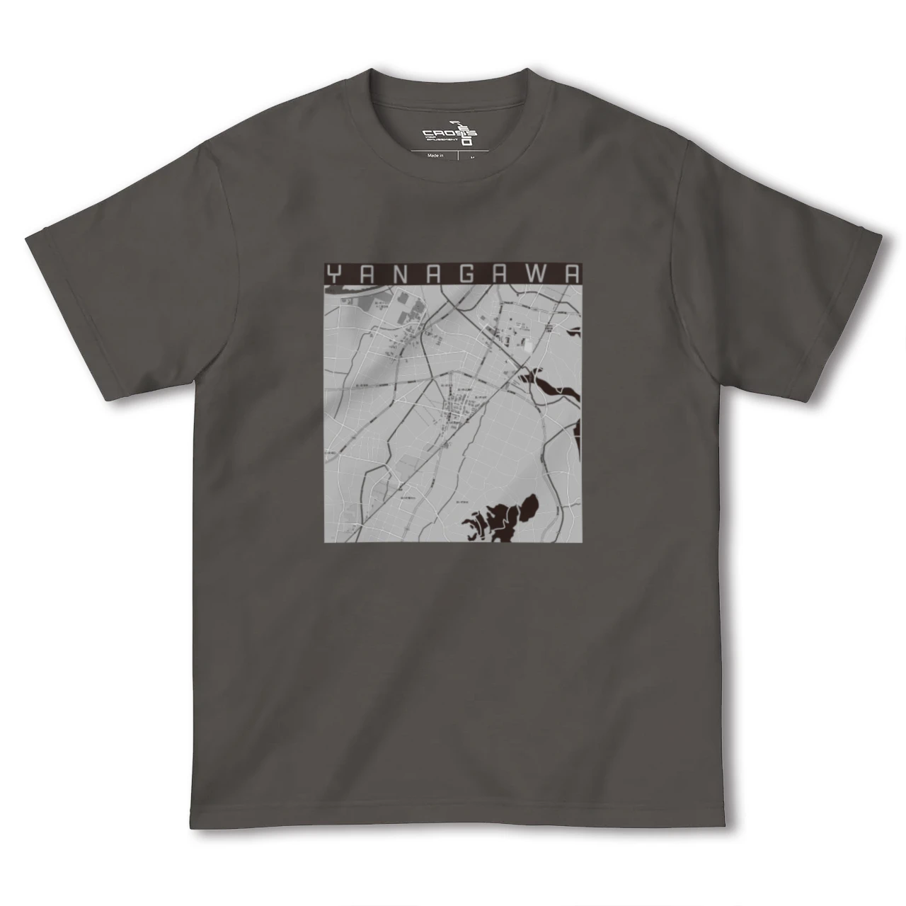 【梁川(福島県)】地図柄ヘビーウェイトTシャツ