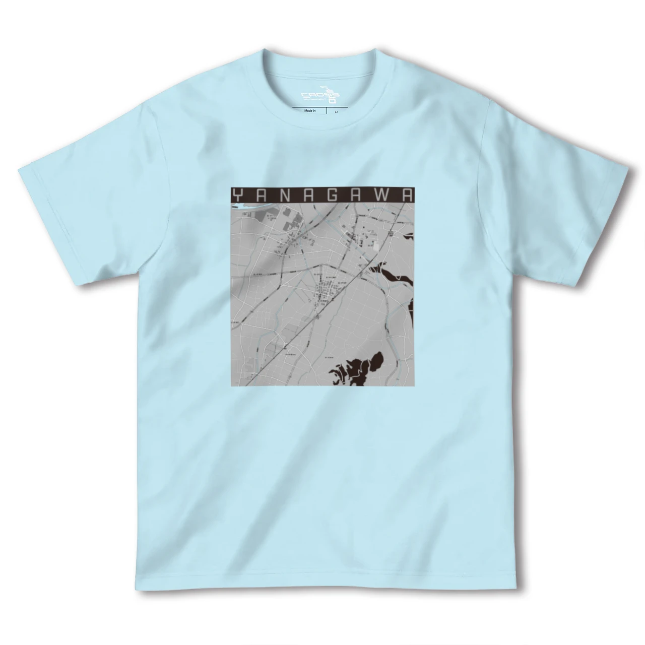 【梁川(福島県)】地図柄ヘビーウェイトTシャツ