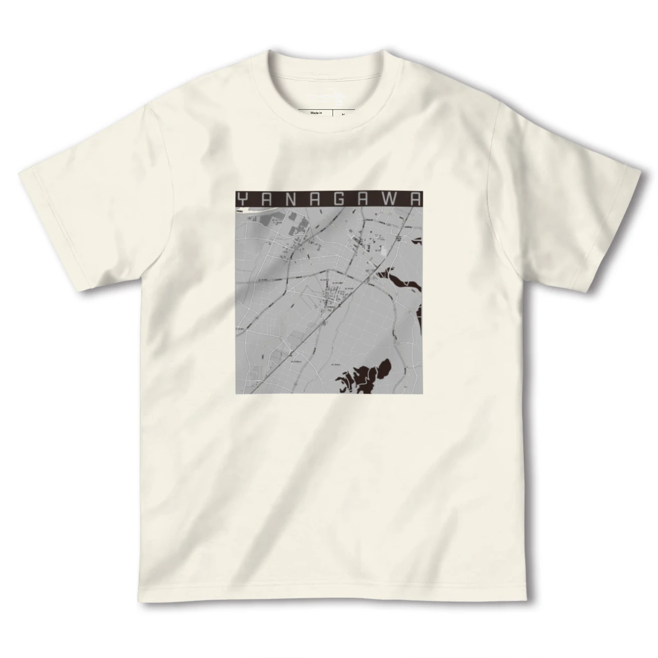 【梁川(福島県)】地図柄ヘビーウェイトTシャツ
