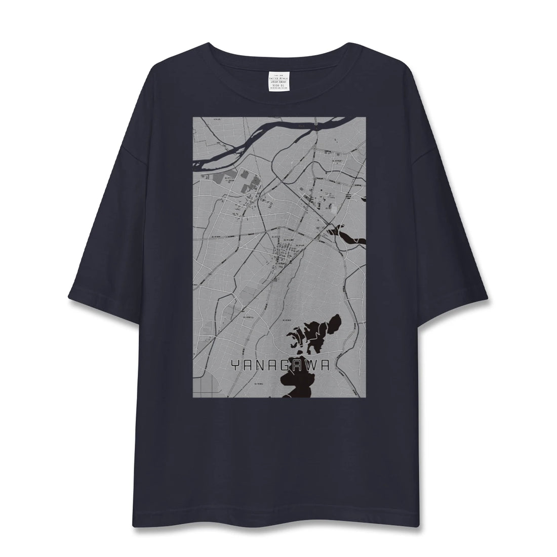【梁川(福島県)】地図柄ビッグシルエットTシャツ