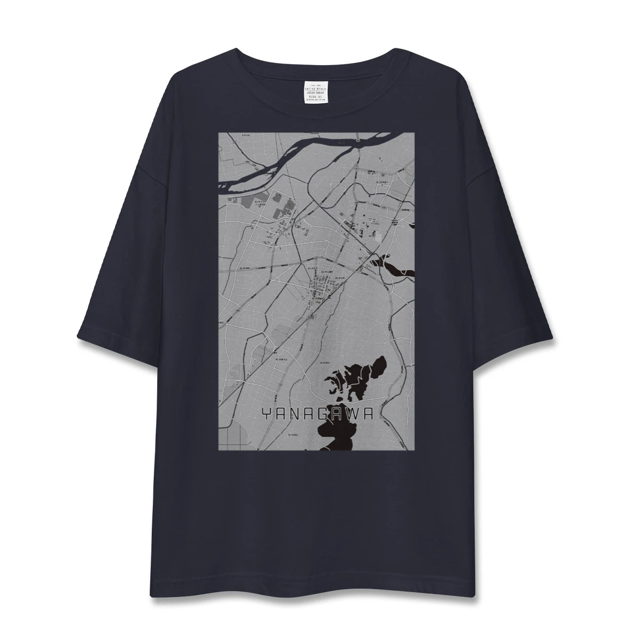 【梁川(福島県)】地図柄ビッグシルエットTシャツ