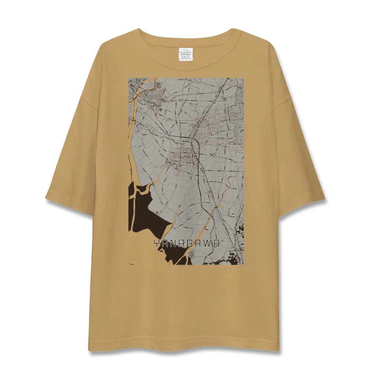 【柳川(福岡県)】地図柄ビッグシルエットTシャツ