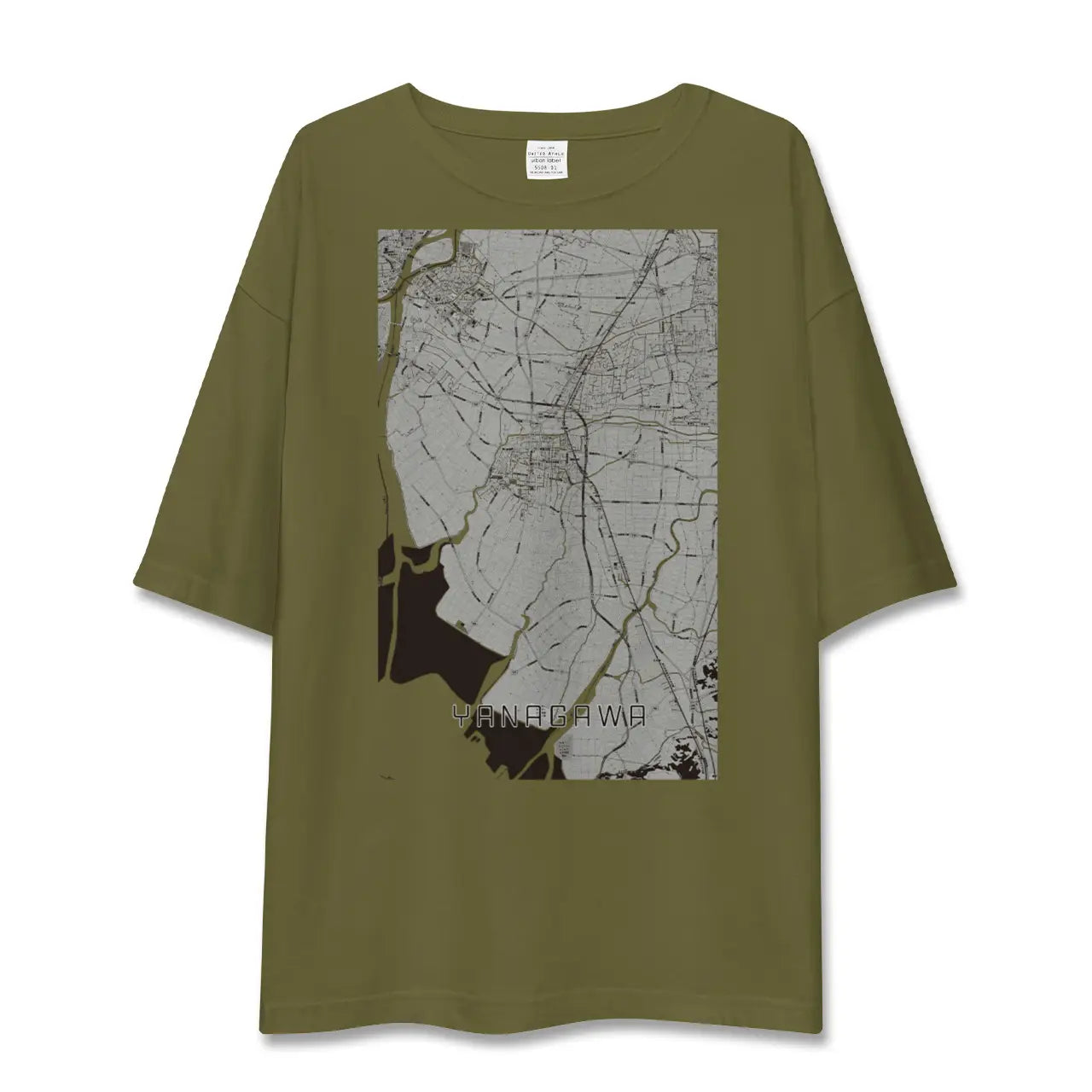 【柳川(福岡県)】地図柄ビッグシルエットTシャツ