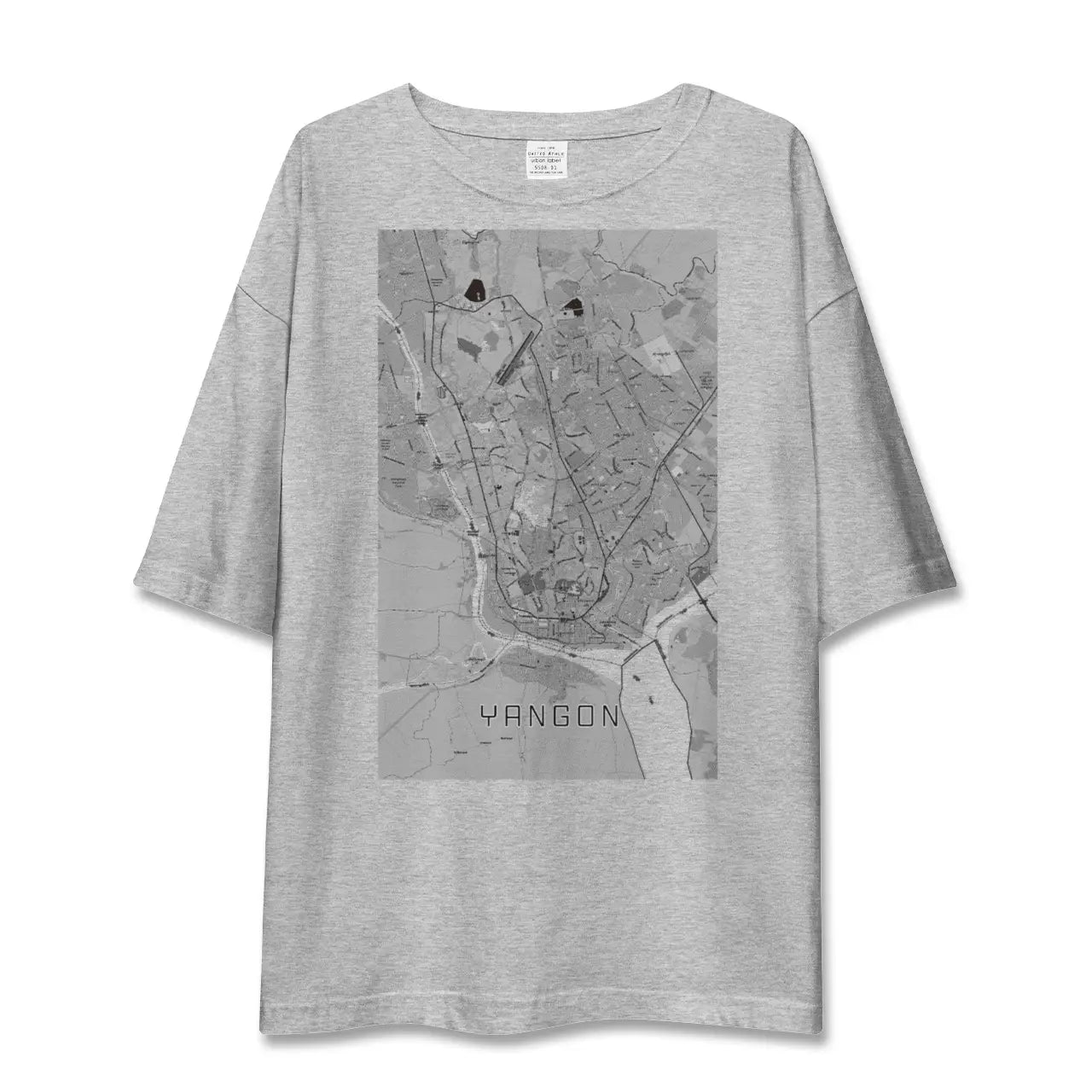 【ヤンゴン(ミャンマー)】地図柄ビッグシルエットTシャツ