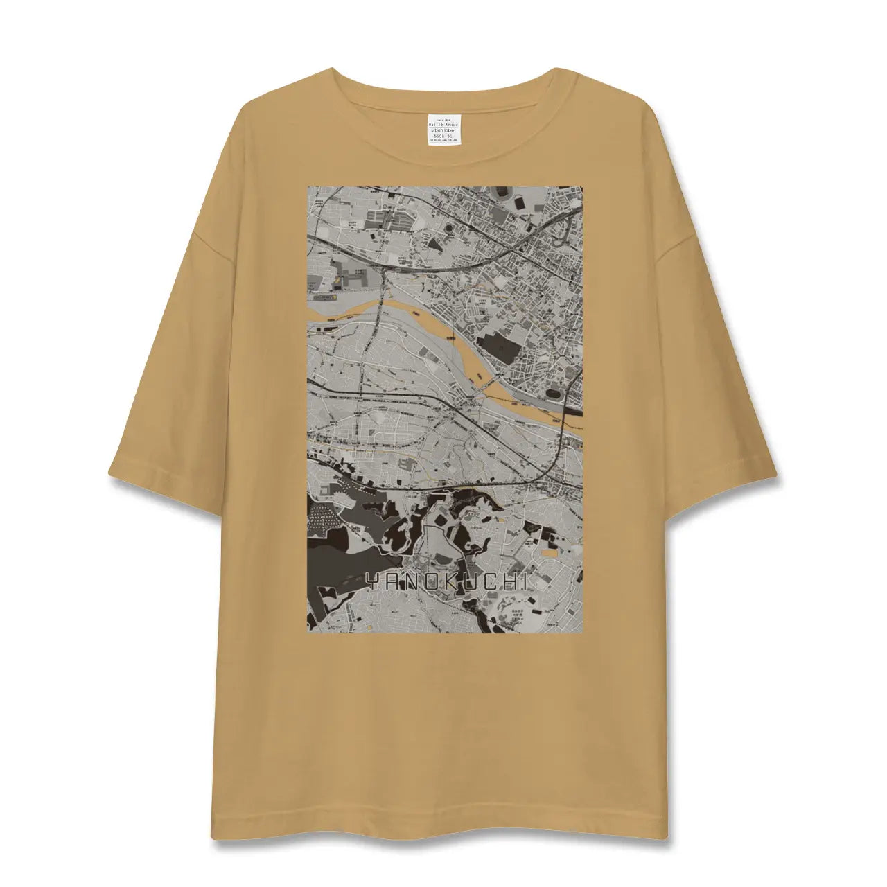 【矢野口(東京都)】地図柄ビッグシルエットTシャツ