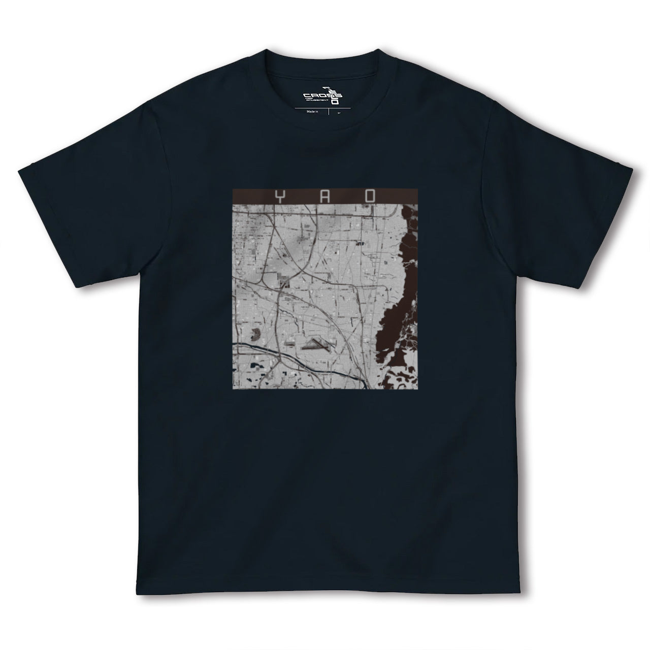 【八尾(大阪府)】地図柄ヘビーウェイトTシャツ