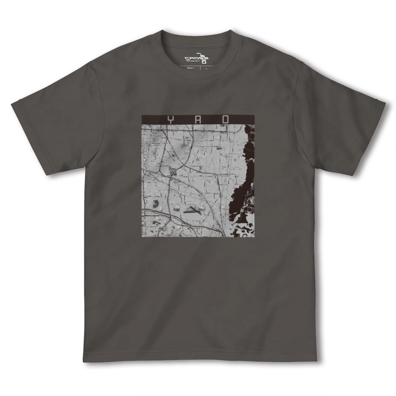 【八尾(大阪府)】地図柄ヘビーウェイトTシャツ