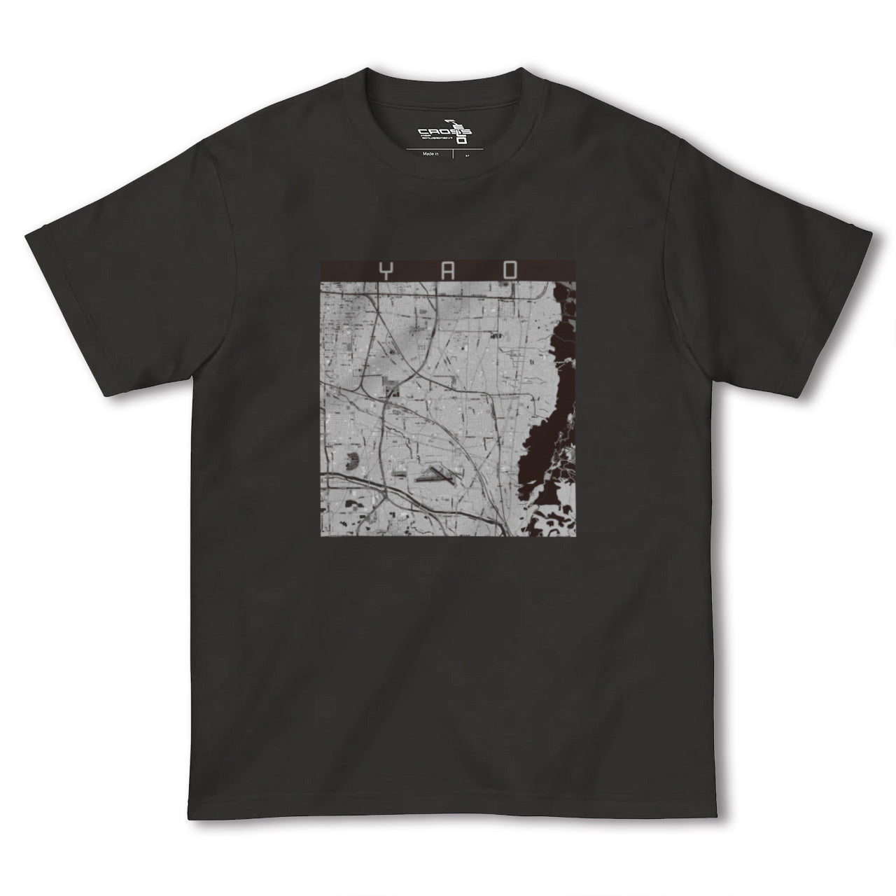 【八尾(大阪府)】地図柄ヘビーウェイトTシャツ