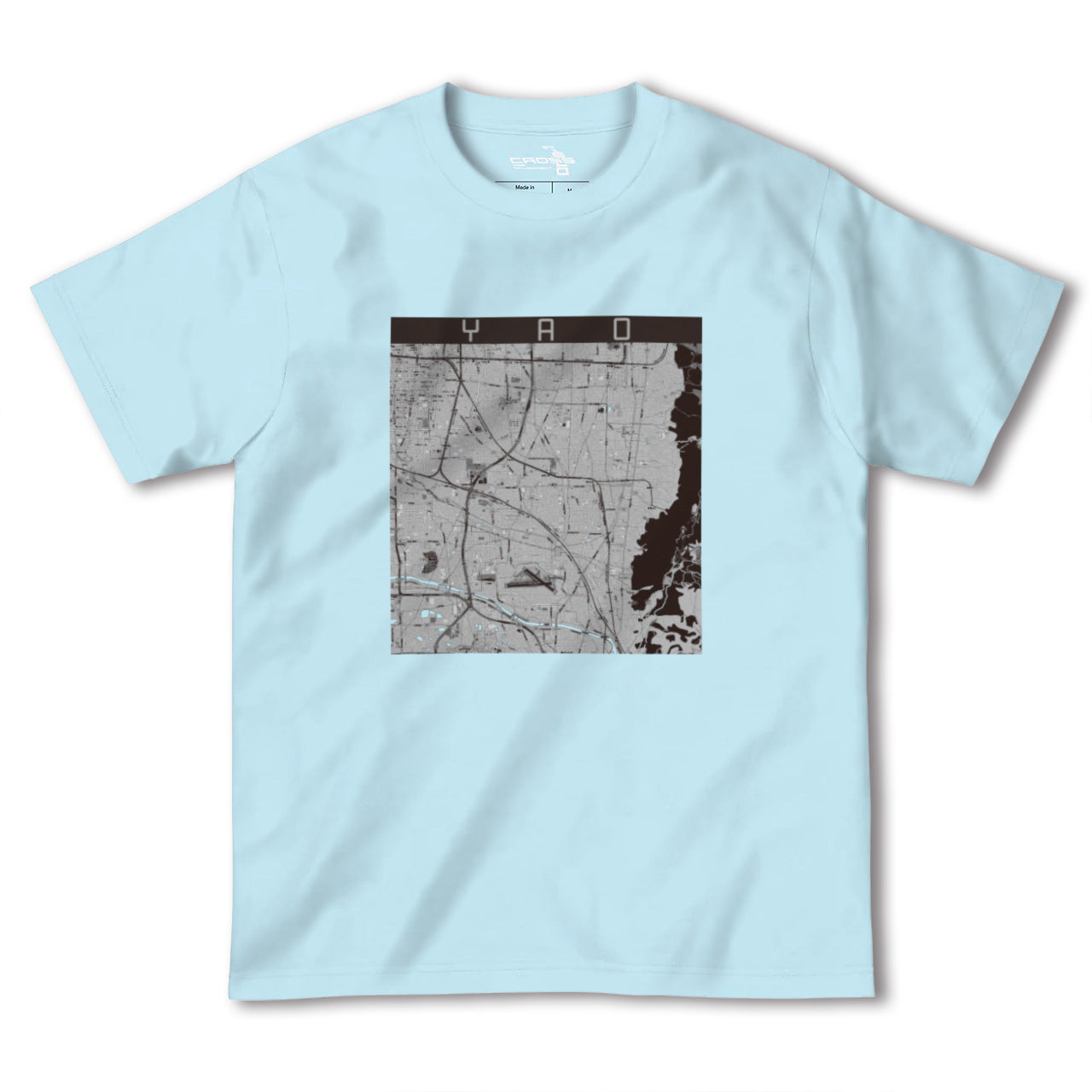 【八尾(大阪府)】地図柄ヘビーウェイトTシャツ