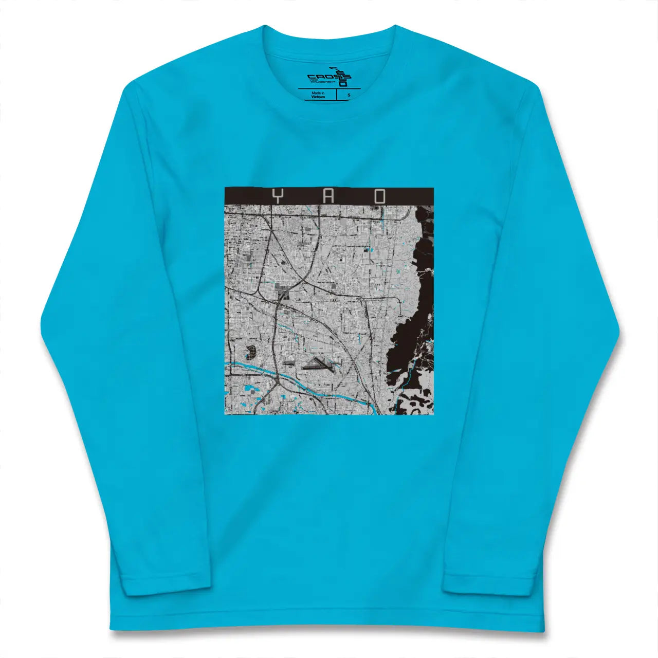 【八尾(大阪府)】地図柄ロングスリーブTシャツ
