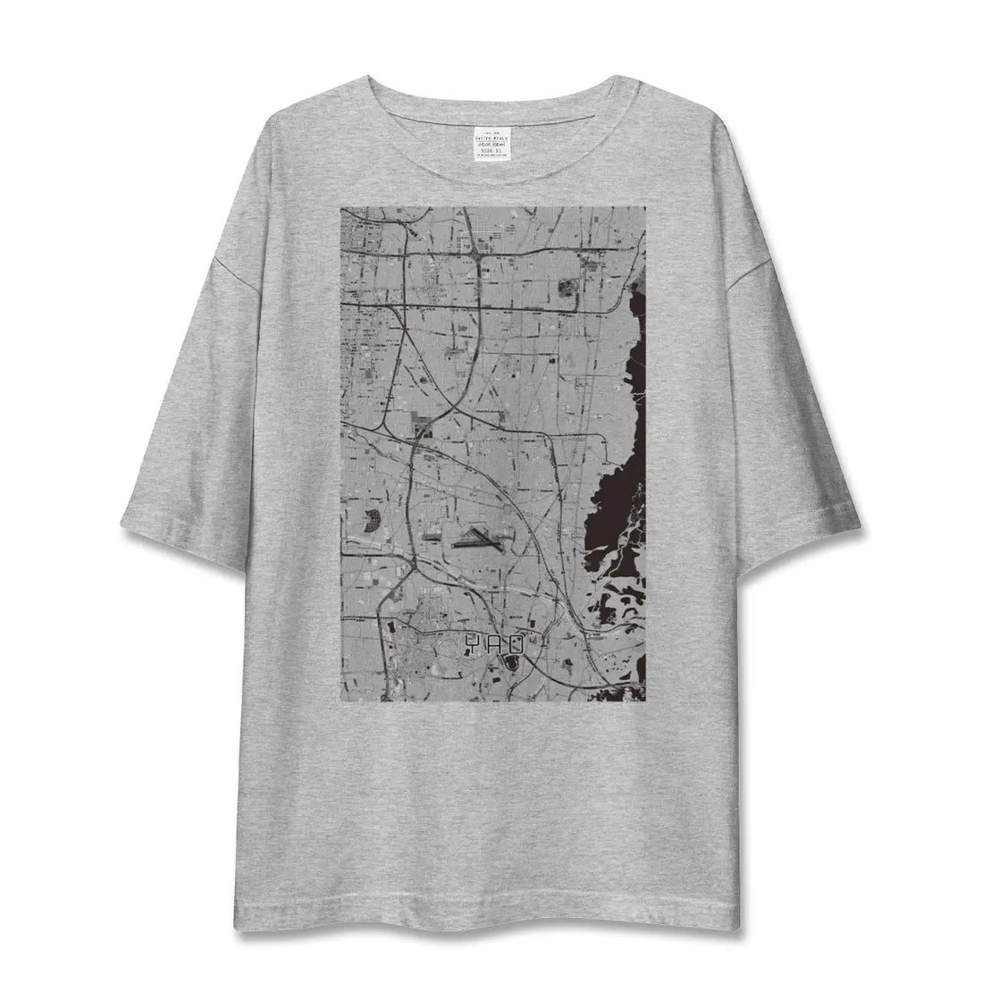 【八尾(大阪府)】地図柄ビッグシルエットTシャツ