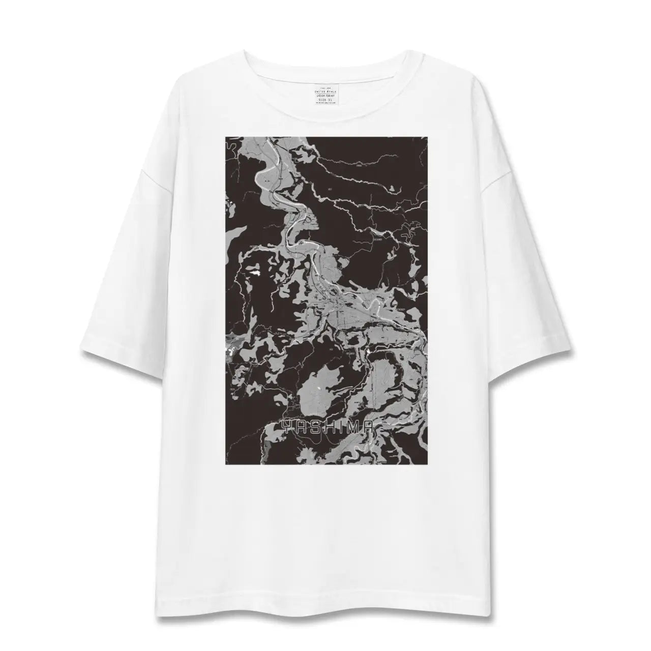 【矢島(秋田県)】地図柄ビッグシルエットTシャツ