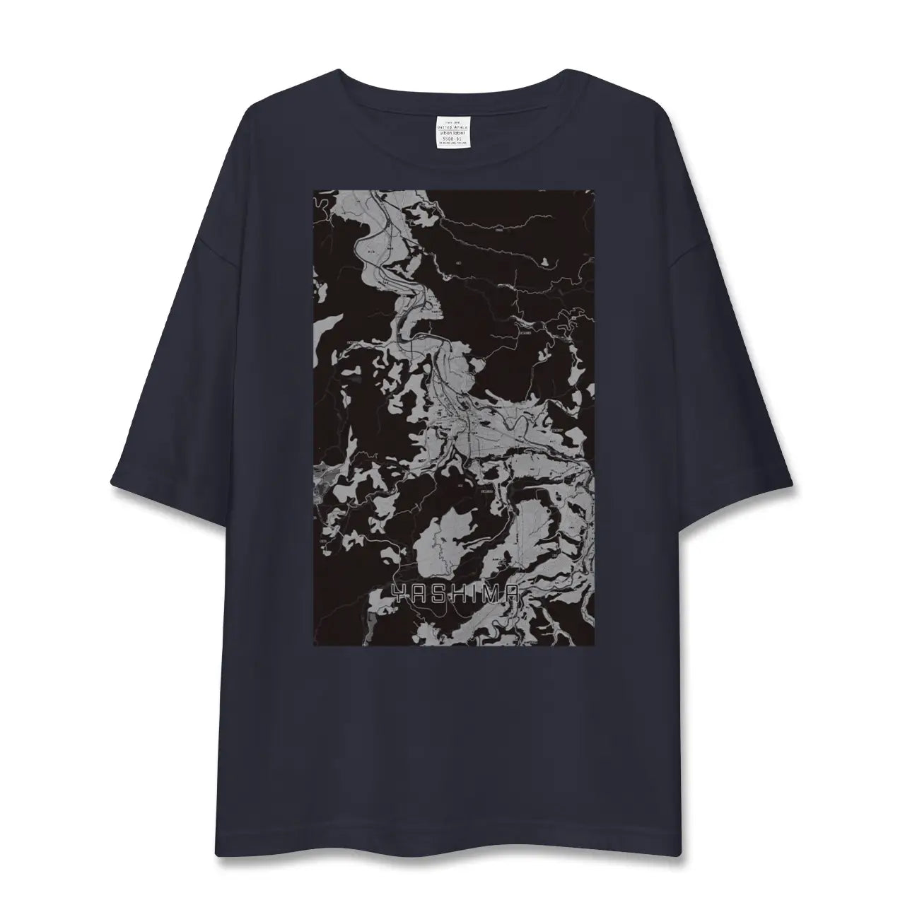 【矢島(秋田県)】地図柄ビッグシルエットTシャツ