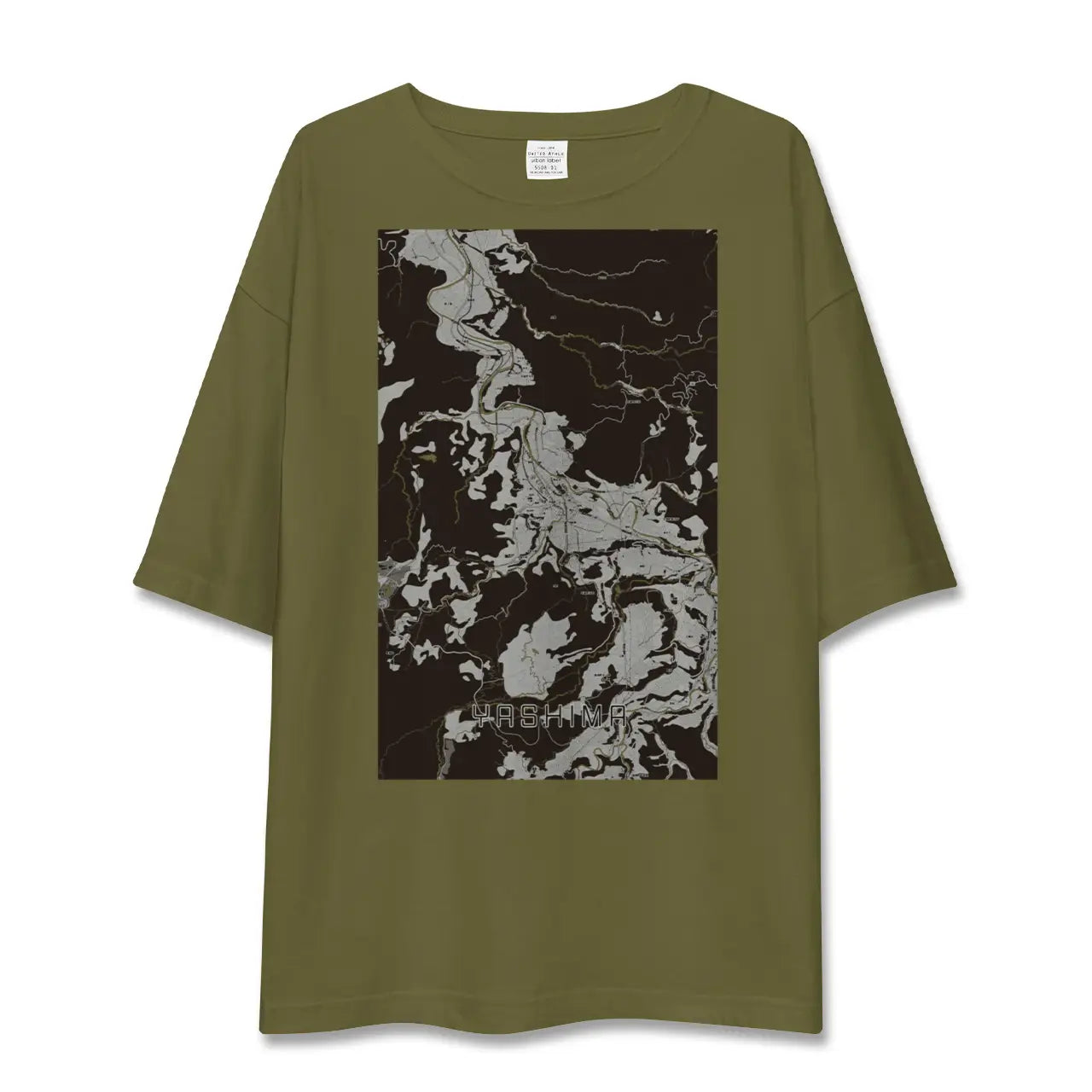 【矢島(秋田県)】地図柄ビッグシルエットTシャツ