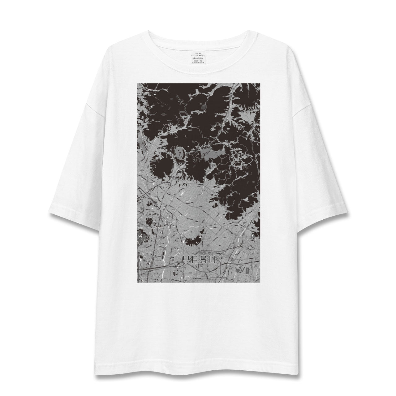【夜須(福岡県)】地図柄ビッグシルエットTシャツ