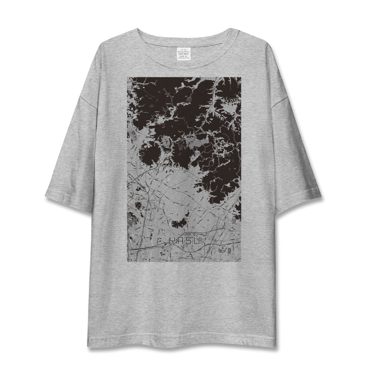 【夜須(福岡県)】地図柄ビッグシルエットTシャツ