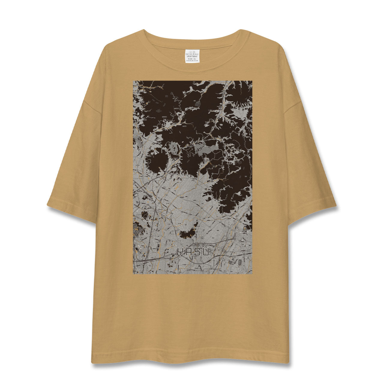 【夜須(福岡県)】地図柄ビッグシルエットTシャツ