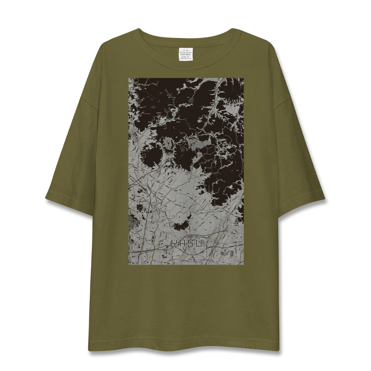 【夜須(福岡県)】地図柄ビッグシルエットTシャツ