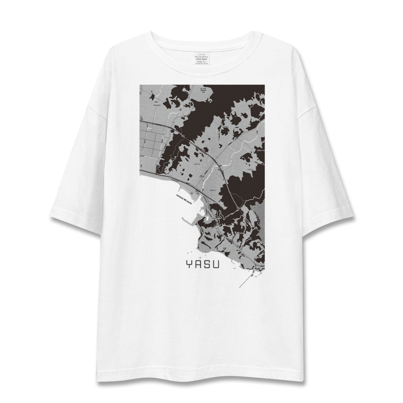 【夜須(高知県)】地図柄ビッグシルエットTシャツ