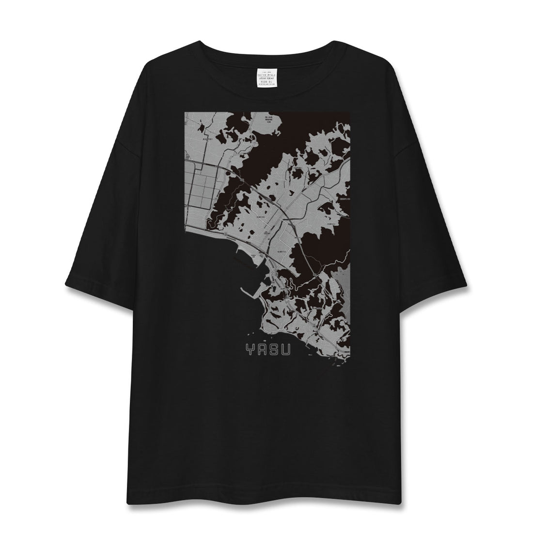 【夜須(高知県)】地図柄ビッグシルエットTシャツ
